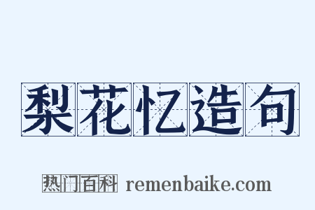 梨花忆造句是什么意思的图片